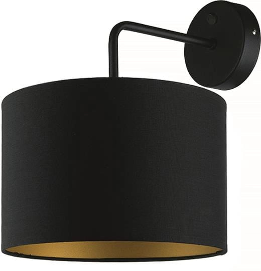 Applique Nowodvorski ALICE nera oro tessuto E27 60W