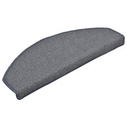 Tappetini per scale 30 pz | Gradini per Scale 65x24x4 cm Grigio chiaro e blu Semicircolari Grandi