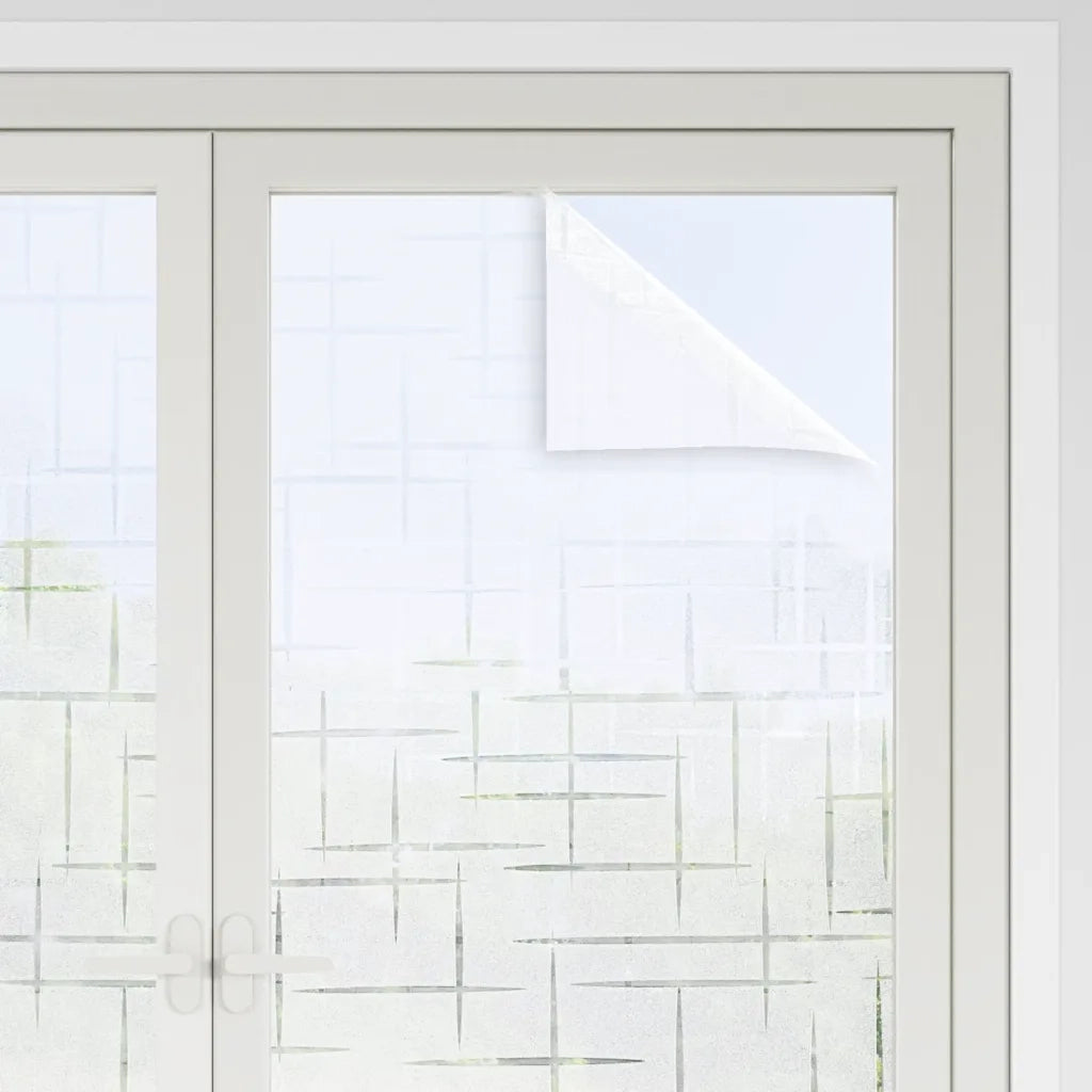 Pellicole per Finestre Smerigliate 4pz Motivo Stella in PVC 3208970