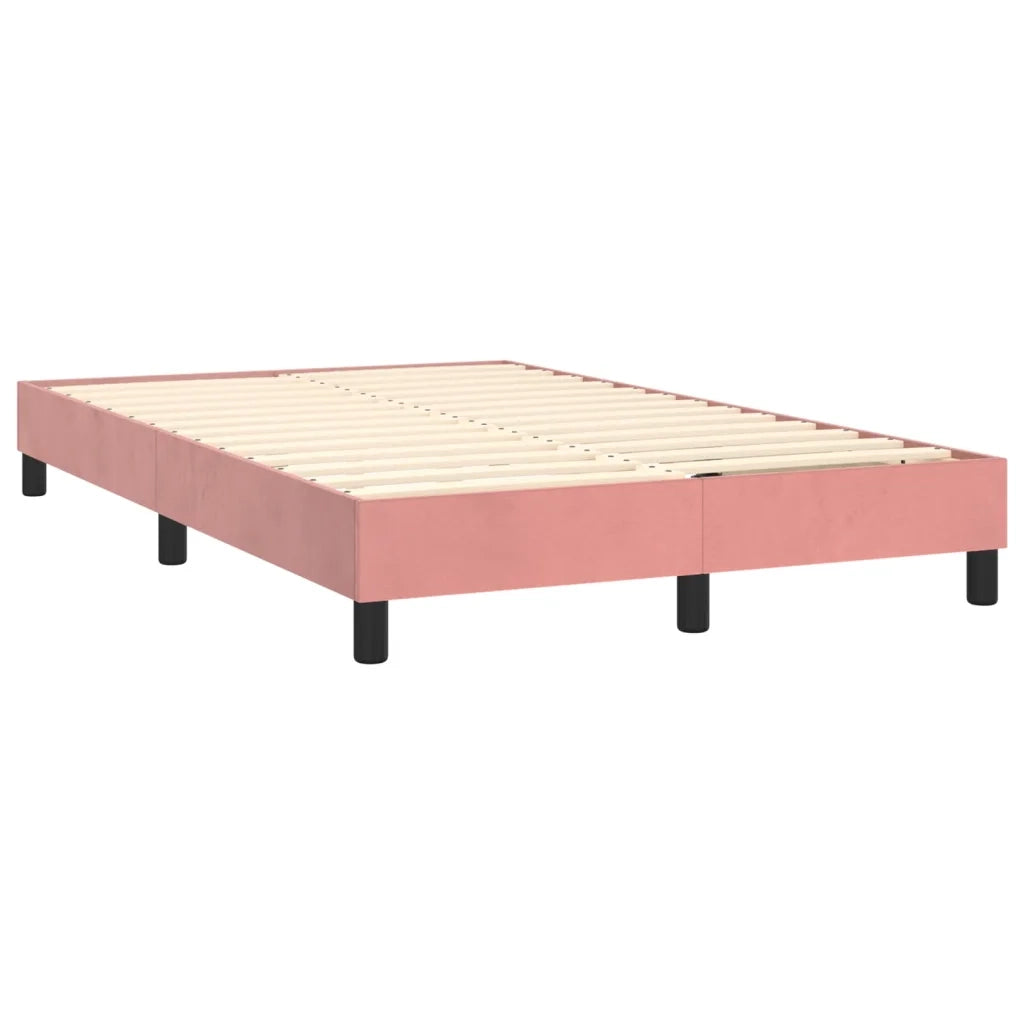 Giroletto a Molle con Materasso Rosa 120x200 cm in Velluto cod mxl 64539
