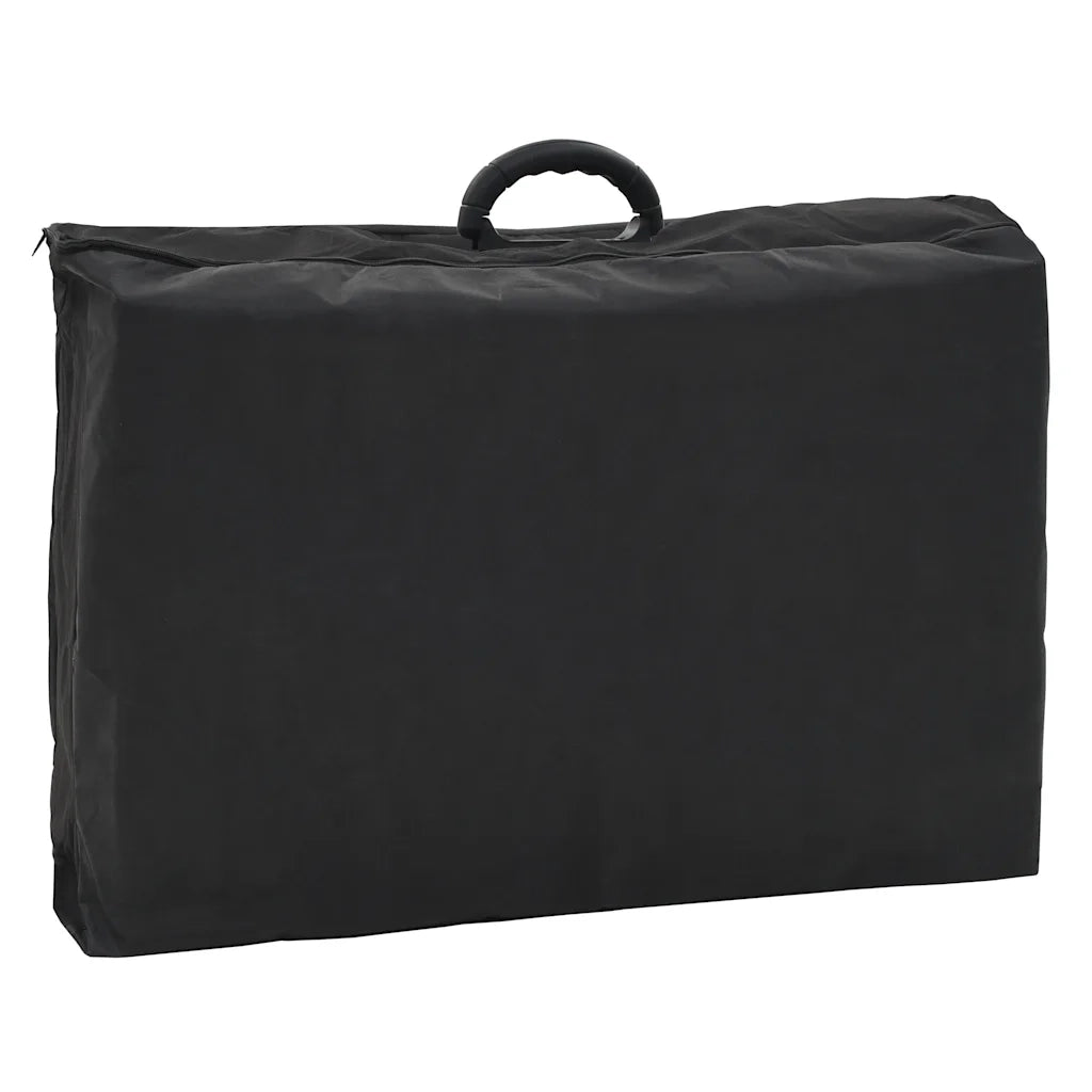 Lettino da Massaggio Portatile in Similpelle 185x78x76 cm Nero 110160