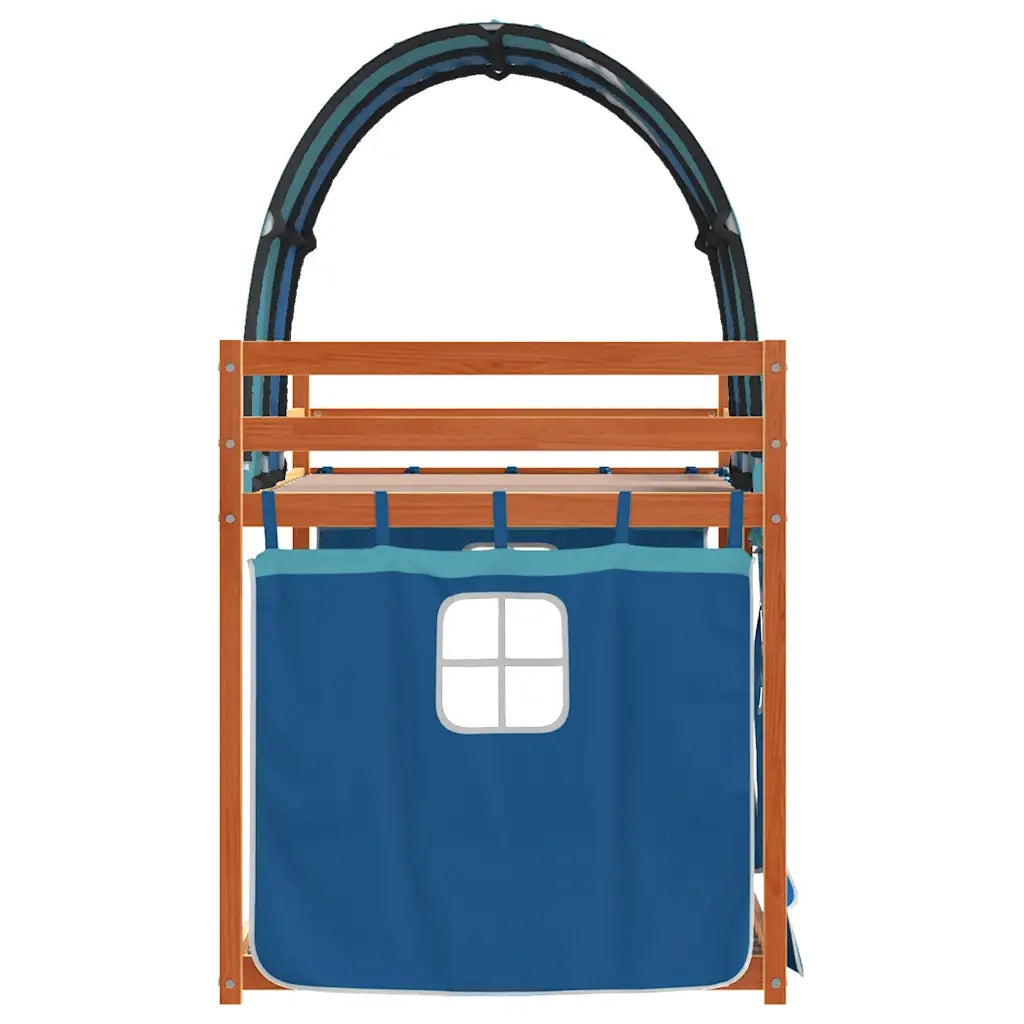 Letto a Castello senza Materasso Blu 80x200 cm Massello Pino 3284013