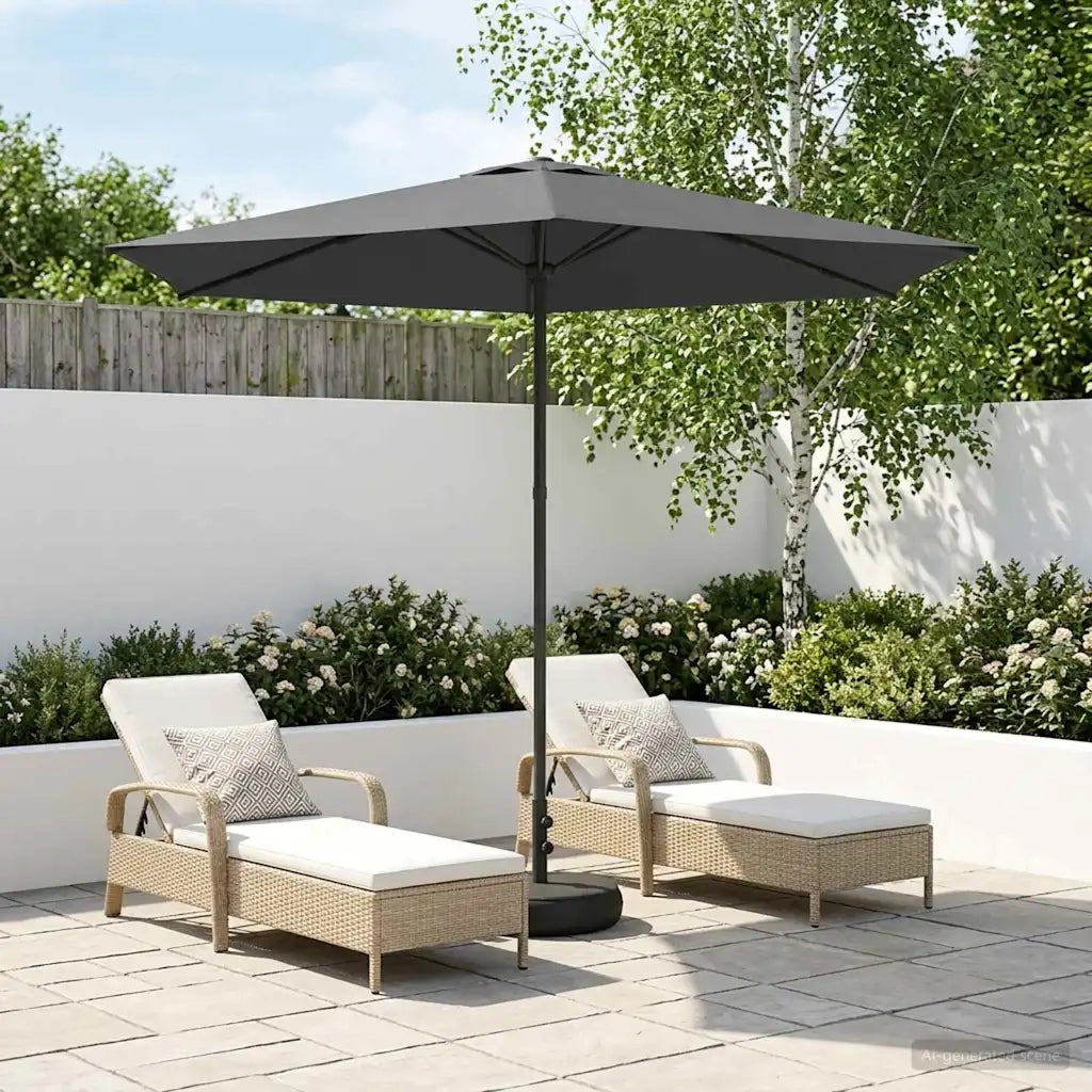 Ombrellone da giardino-Parasole da Giardino con Base 270 x 270 cm Poliestere 211925