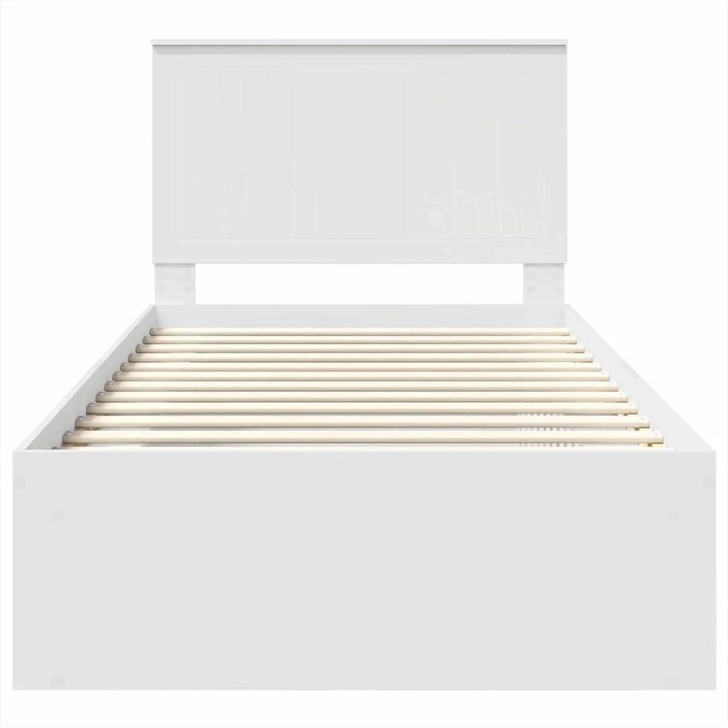 Struttura del letto Bianco 100 x 200 cm Pino massello 3411046