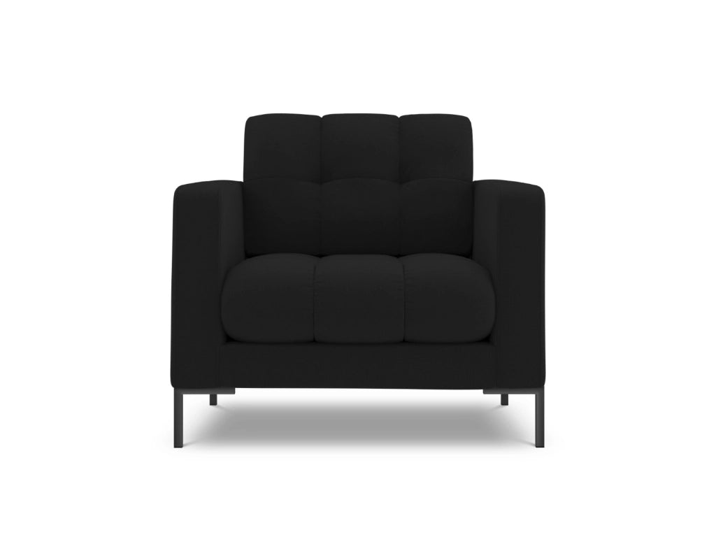 Cosmopolitan Design - Poltrona "Bali" in tessuto strutturato nero 