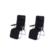 Set di 2 poltrone reclinabili da campeggio pieghevoli - O'camp - Multiposizioni - 62 x 92 x 105 cm