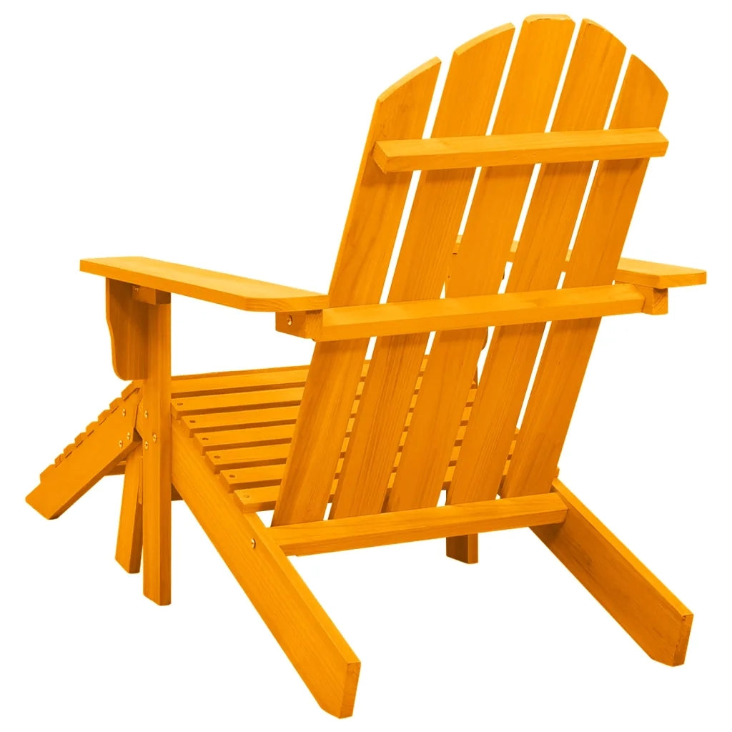 Sedia Giardino Adirondack con Pouf Massello di Abete Arancione 315868