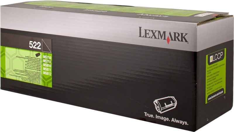ORIGINAL Lexmark toner nero 522 52D2000 ~6000 Seiten cartuccia di stampa riutilizzabile