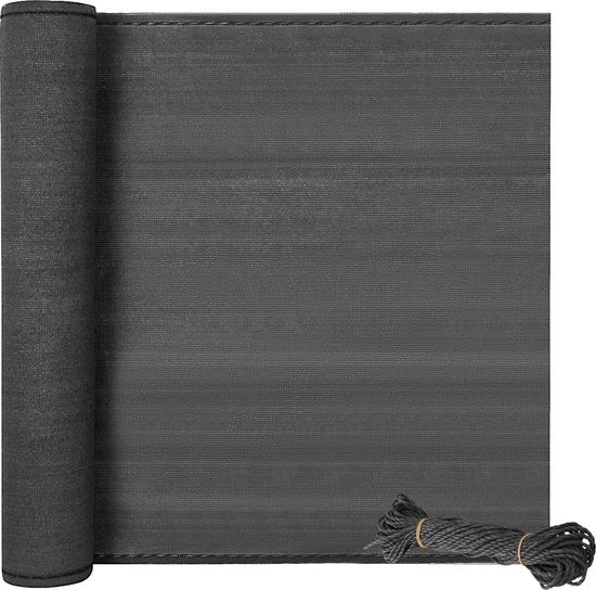 Ombrello da Balcone 2 in 1 - Resistente al Tempo e alla Umidità - Schermo, Barriera, Privacy - 1,5x6 m - Grigio
