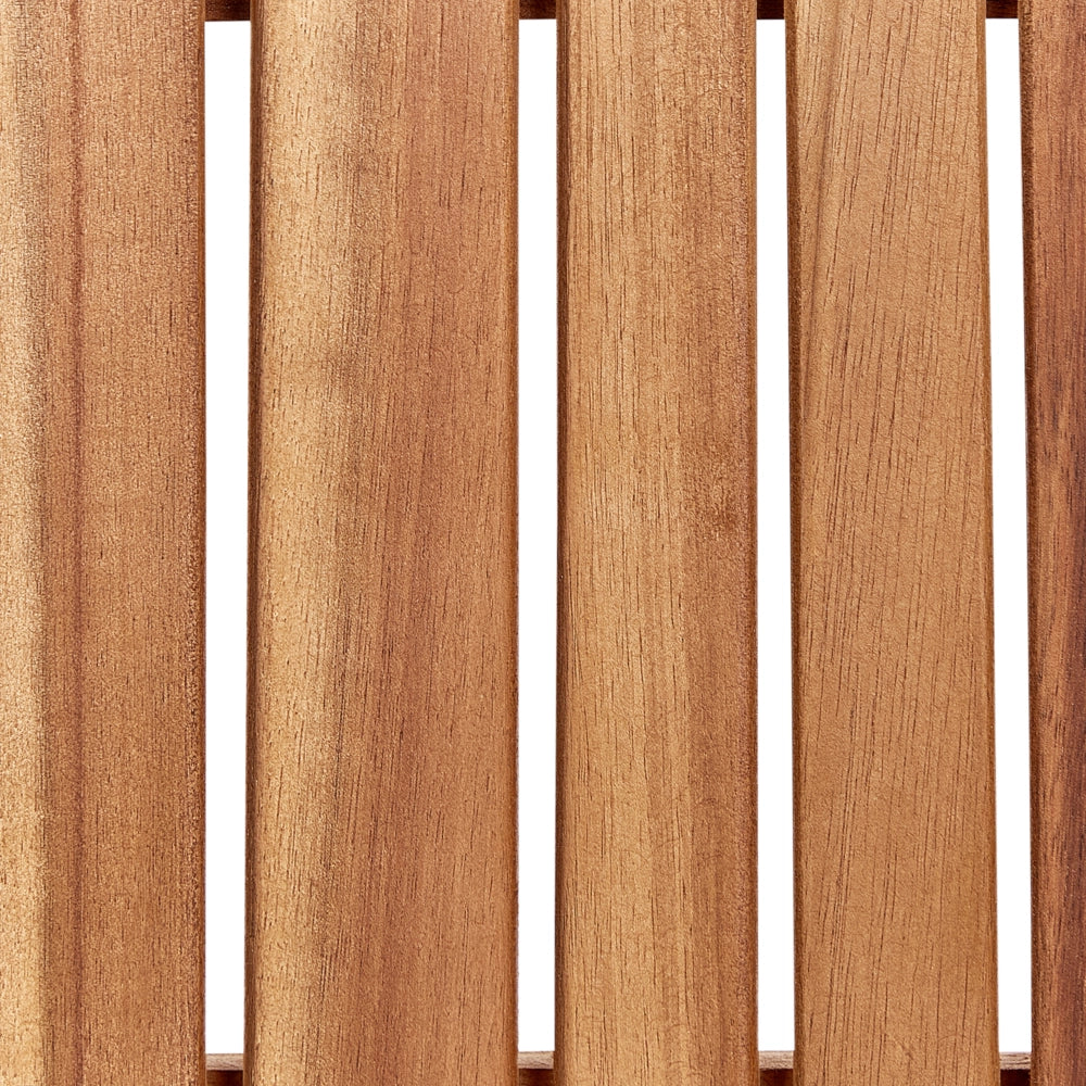 Set di 2 sedie da pranzo da giardino in legno chiaro di acacia per esterni