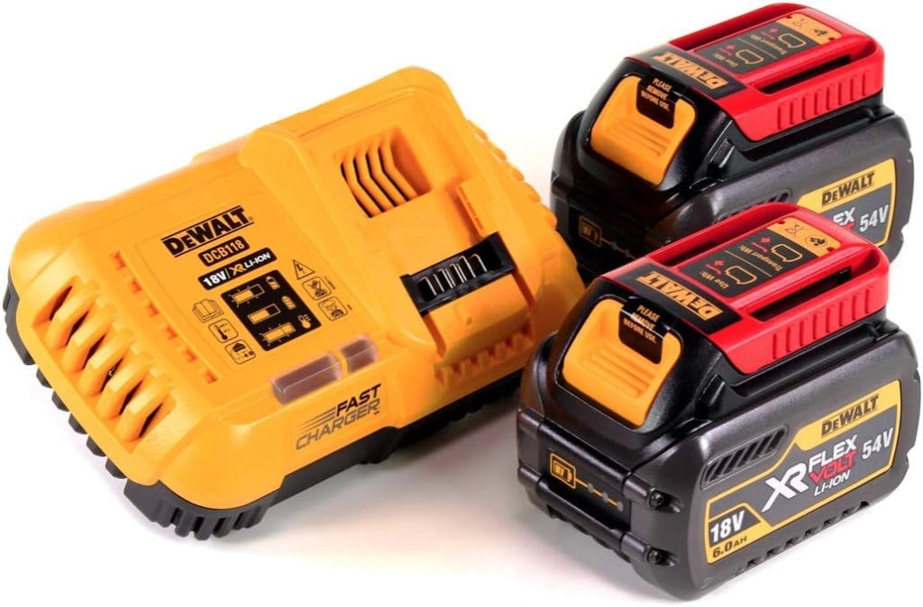 DCB546 - Batteria XR Flexvolt con caricatore rapido DCB118, 6 Ah, 18 V, 54 V, confezione da 2