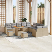 Set Divano da Giardino con cuscino 13 pcs Beige e Grigio Chiaro 3364402