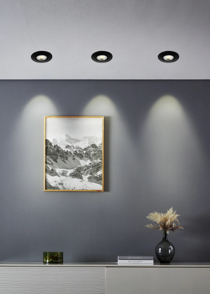 Faretto Incasso Moderno Gedrez Plastiche Nere Trasparente Led 4,9W 2600Lm