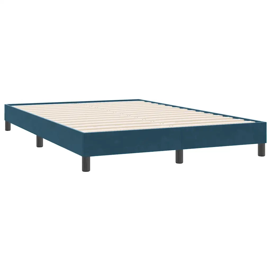 vidaXL Giroletto senza Materasso Blu Scuro 160x220 cm in Velluto