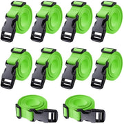 Accessorio per zaino 200 cm - Cintura nylon flessibile - Chiusura rapida - Sport all'aperto - Campeggio - 10 confezioni - Cintura di confezione
