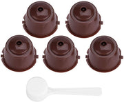 Filtro per capsule di caffè riciclabile - 5 pezzi - Acciaio inossidabile - PP Food Grade - Capacità 11g - Resistente agli urti - Capsule per caffè