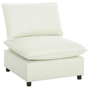 Poltrona moderna senza braccioli con cuscini spessi ¨C zephmum ¨C crema 85x78x146