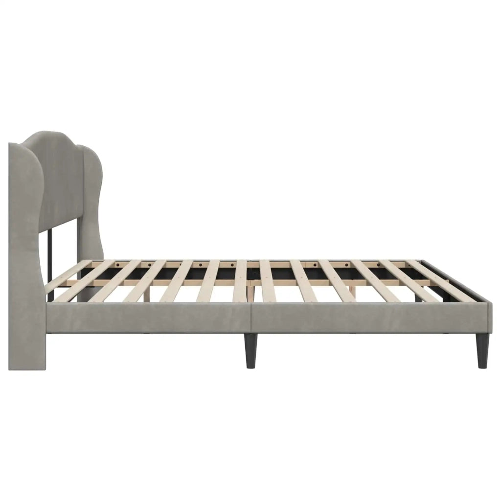 Struttura del letto Grigio Chiaro 200 x 200 cm Velluto 42027941