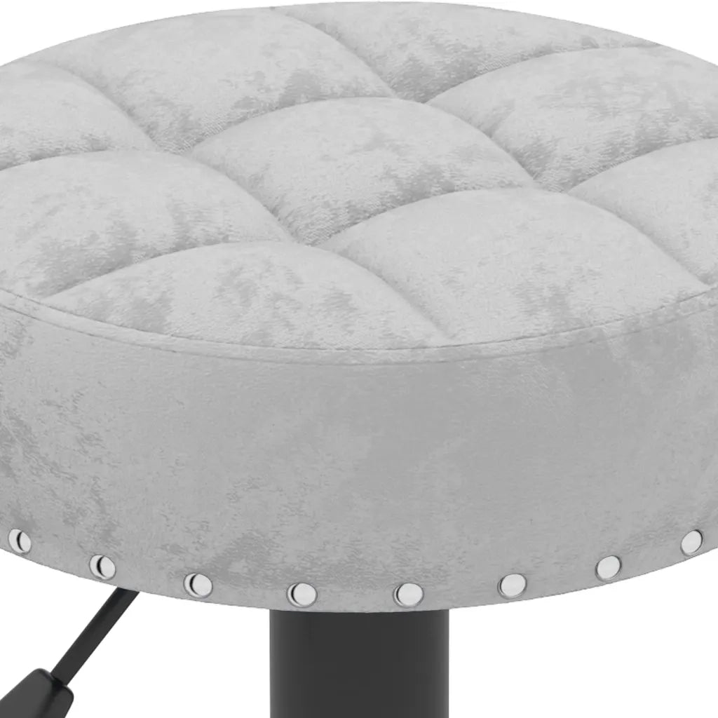 Sgabelli da Bar 2 pz Grigi in Velluto cod mxl 55692