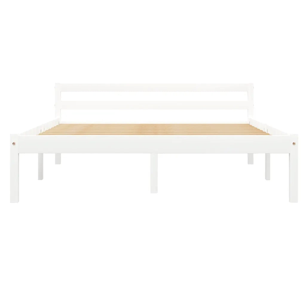 Giroletto senza Materasso Bianco 140x200 cm in Legno di Pino 283187