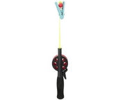 Due Lancette da Pesca con Corda in Nylon 4,5m - Manico in ABS - Ideali per la Pesca al Ghiaccio - Robuste e Resistenti