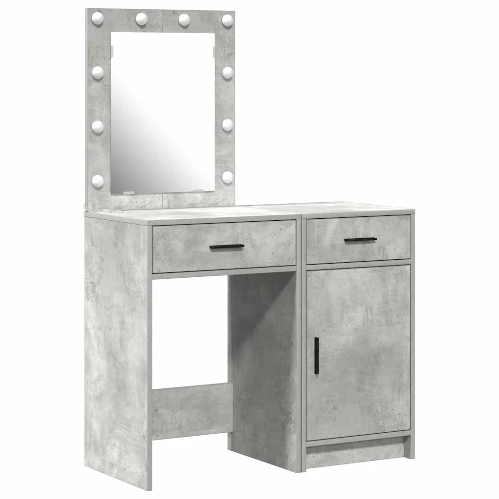 Toeletta | Tavolo da Trucco con cassetto 2 pz Grigio 50 x 41 x 135 cm
