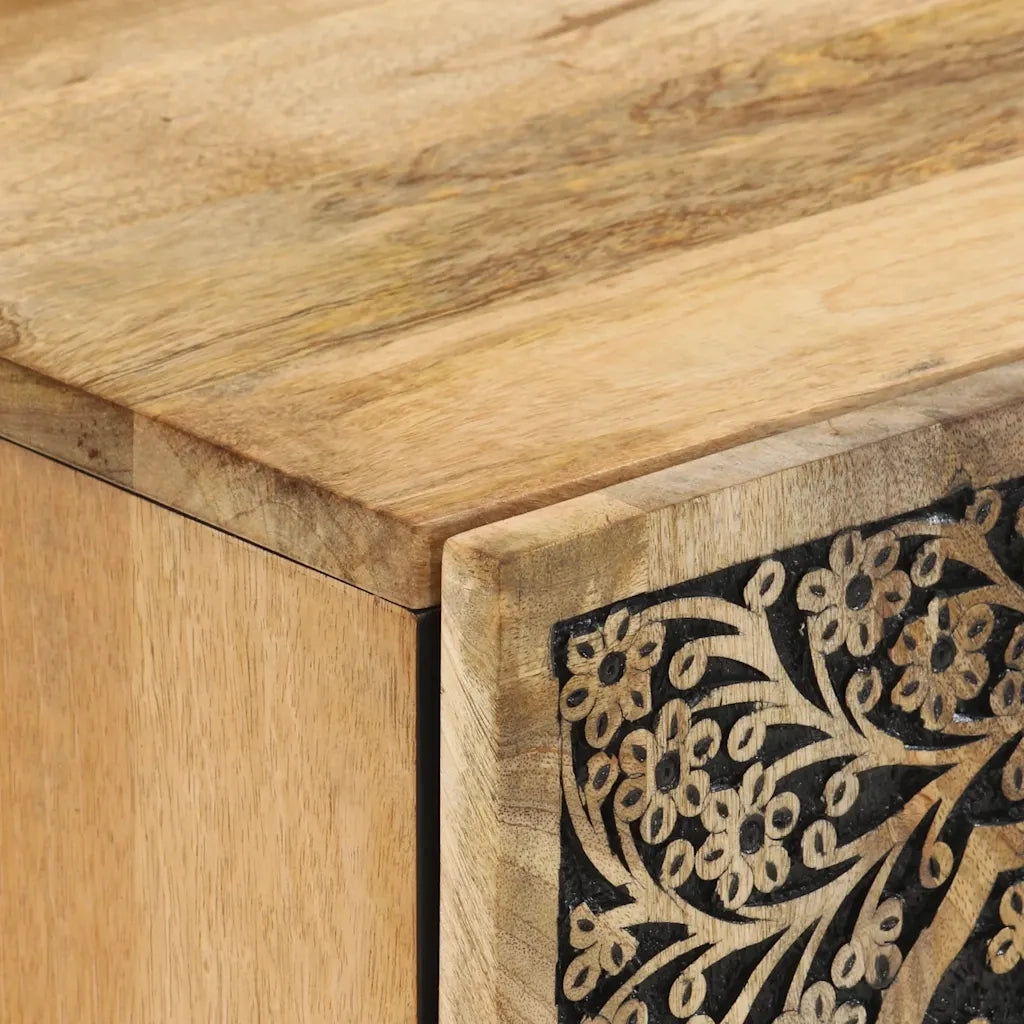 Mobile da Bagno a Parete 38x33x48 cm in Legno Massello di Mango 358232
