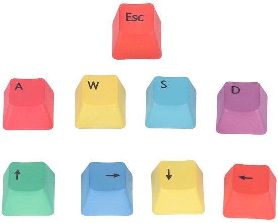Set di tasti PBT 9 pezzi - Ergonomico - Adatto per tastiere 61/87/104/108 - Materiali duraturi
