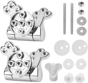 Due pezzi di cerniere di sostituzione per toilet, set di fissaggio per coperchio di toilet con softclose, cerniera per toilet con maniglia in acciaio inox, per la maggior parte dei toilet.