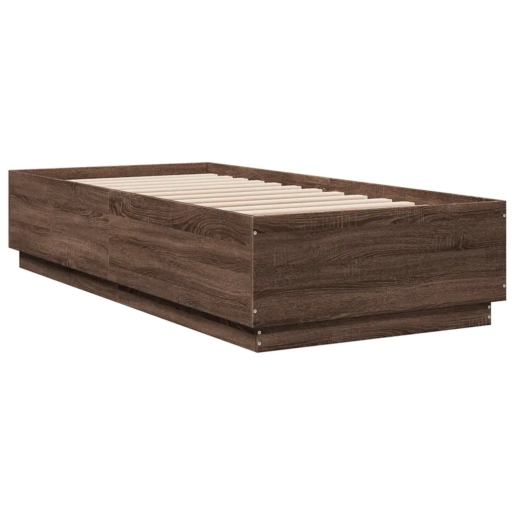 Giroletto Luci LED Rovere Marrone 100x200 cm Legno Multistrato 3209631