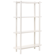 Libreria a 3 ripiani in MDF beige, 170 x 110 cm, ovale, verniciata, stile retrò, per soggiorno o ufficio