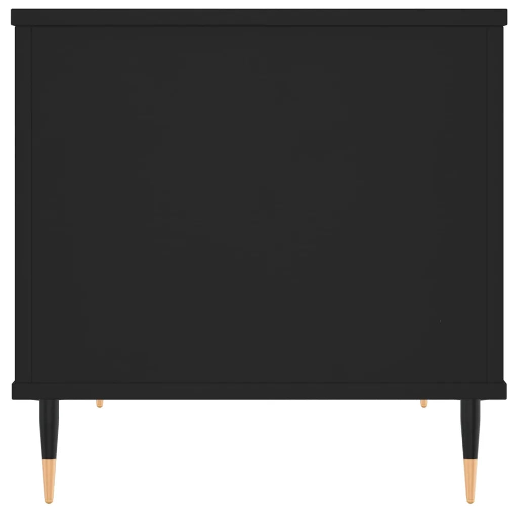 Tavolino da Salotto Nero 60x44,5x45 cm in Legno Multistrato 830941