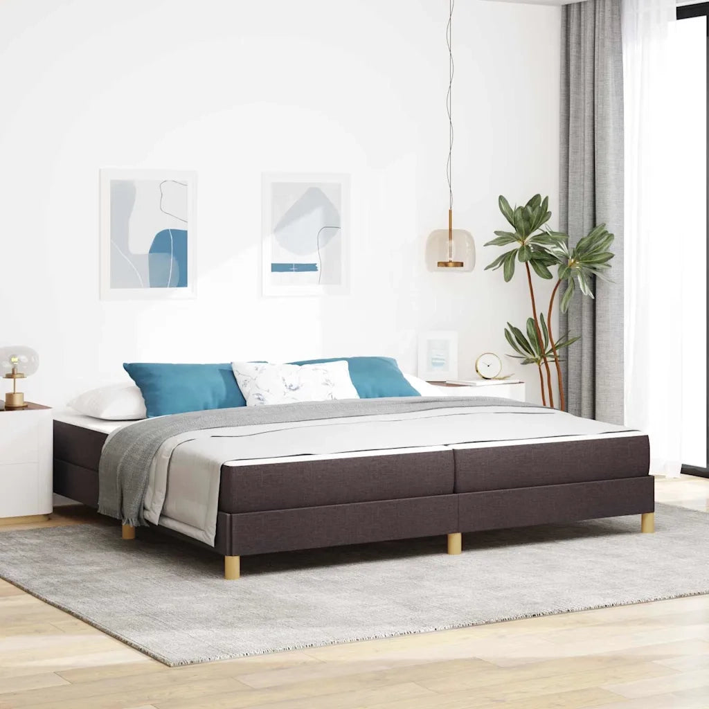vidaXL Letto a molle Marrone 200 x 200 cm