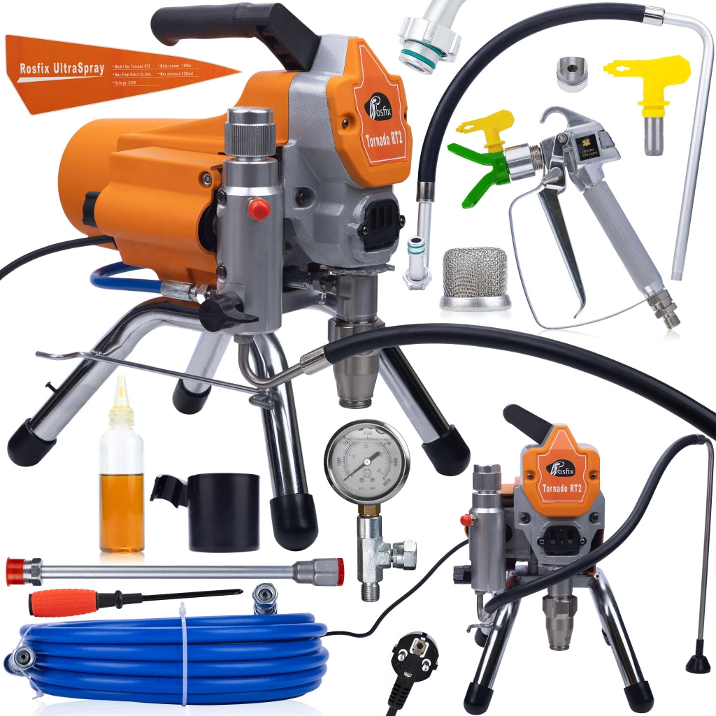 Agitatore per Verniciatura Tornado RT2 UltraSpray – Motore 1800W, 22MPA, 2,2L/min | Alta Efficienza e Precisione