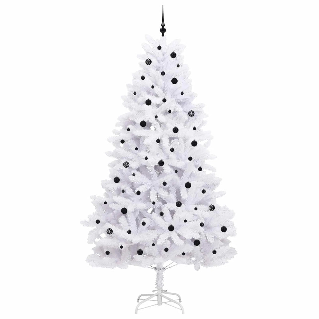 Albero di Natale Artificiale con Rami Pieghevoli Bianco 270 cm