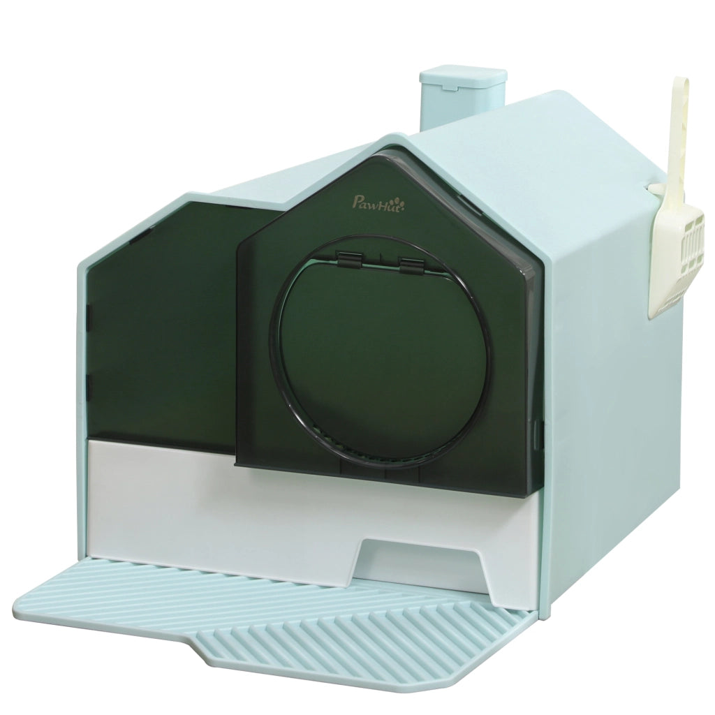 Lettiera per Gatti Chiusa con Vassoio Estraibile ¨C zephmum ¨C 47x45x42cm Azzurro