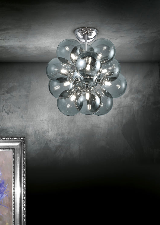 Lampada a Sospensione da Interno  G9 in Metallo Cromo