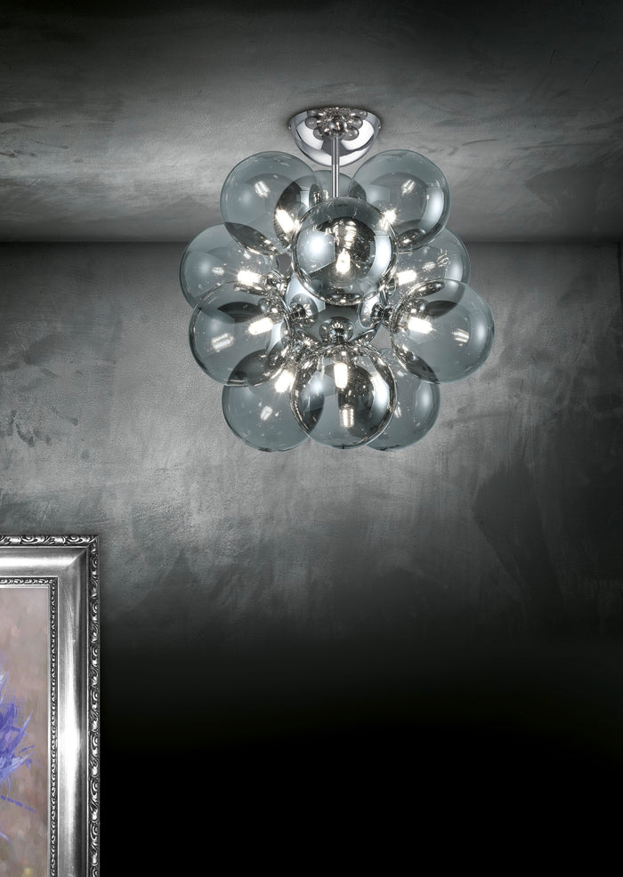 Lampada a Sospensione da Interno  G9 in Metallo Cromo