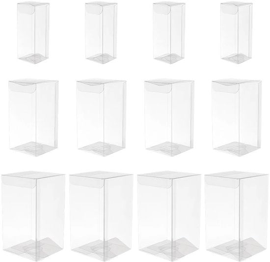 Cadeaudozen 30 Stuks - PVC trasparente - Imballaggio impermeabile - 3 misure 40x100/60x120/80x140mm - Scatola preferiti - per desserti/sfogliatelle - imballaggi