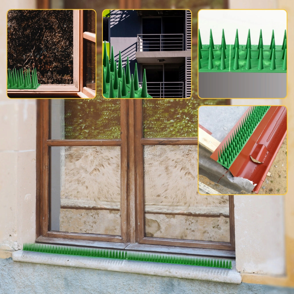 Punte anti-piccioni KADAX, 51 cm, in plastica densa e resistente, 48 pezzi