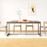 Tavolo da Pranzo in Legno Massello di Acacia e Acciaio 180 cm 244797