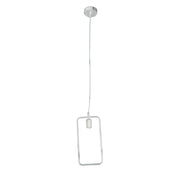 Trade Shop - Lampadario Soffitto A Sospensione Rettangolare Lampada Moderna Attacco E27 B35-q - Bianco