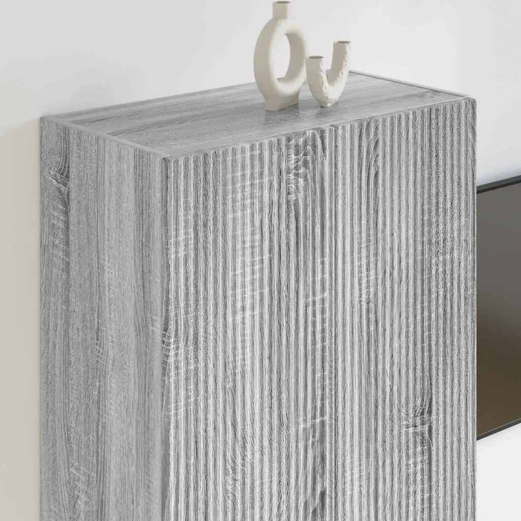 Mobile TV da parete Grigio Sonoma 59,5 x 31 x 80 cm 892365