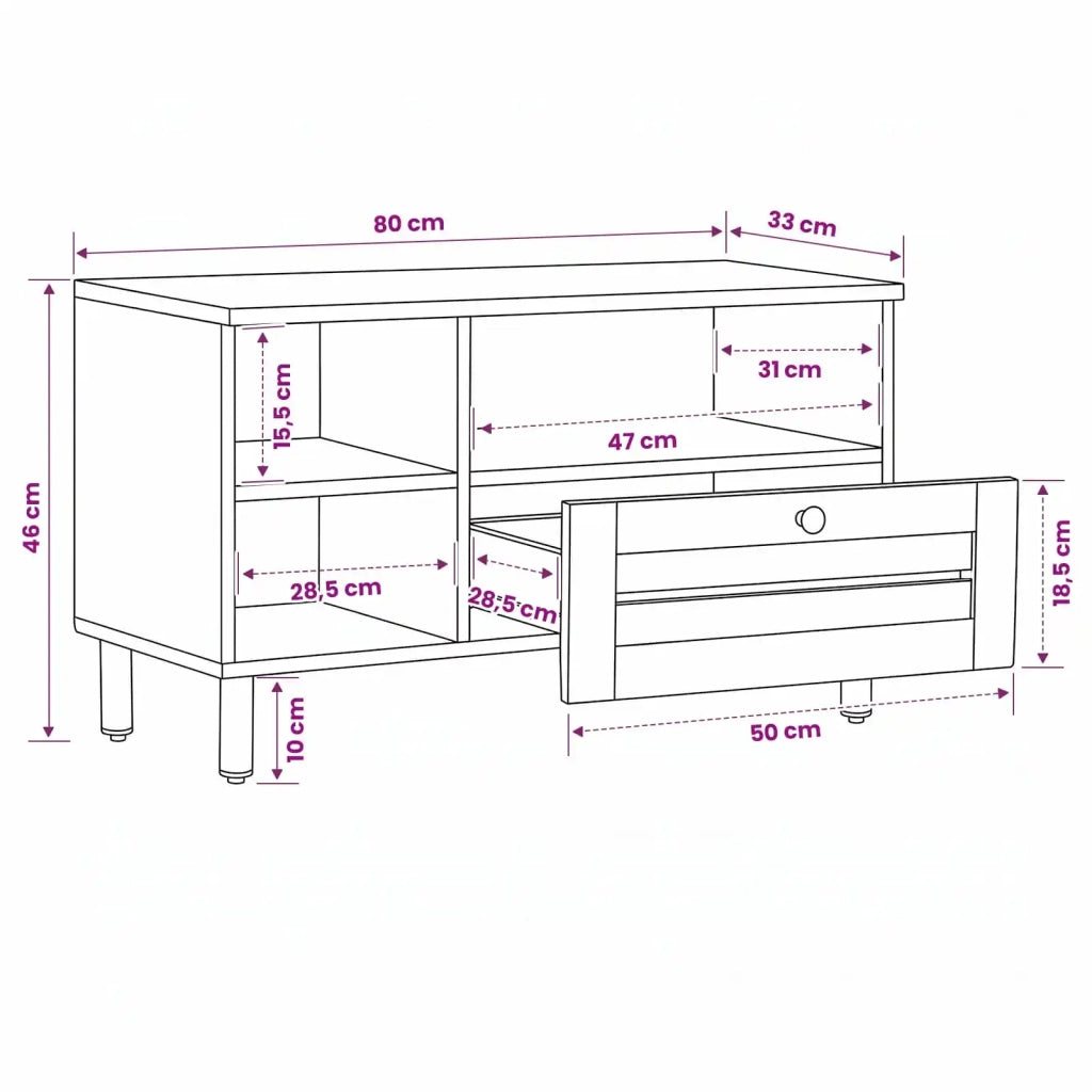 Armadi di Stoccaggio con cassetto Marrone 80 x 33,5 x 46 cm 4018861