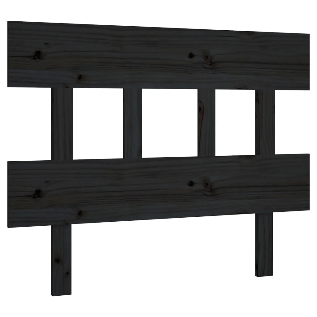 Testiera per Letto-Testata-Testiera Decorativa Nera 93,5x3x81 cm in Legno Massello di Pino