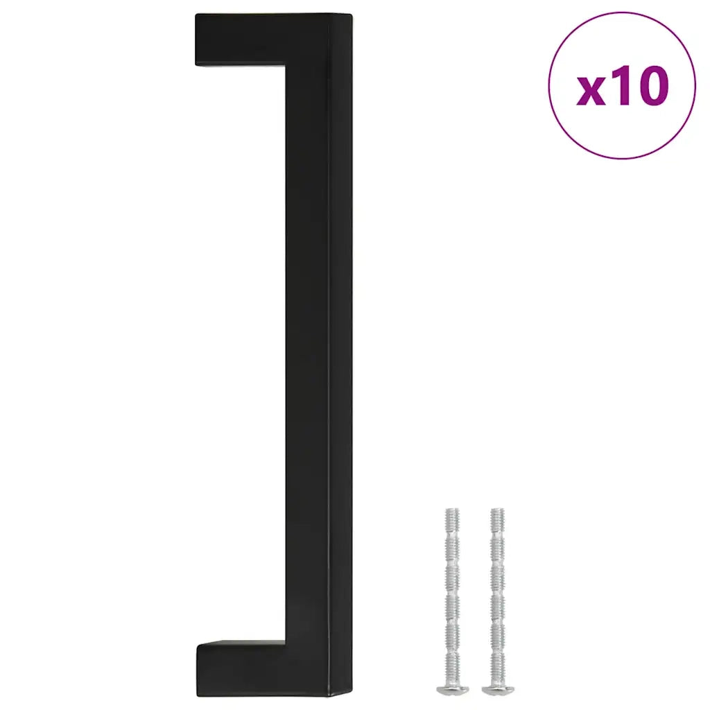 Maniglie per Mobili 10 pz Nere 160mm in Acciaio Inox CFW3711763