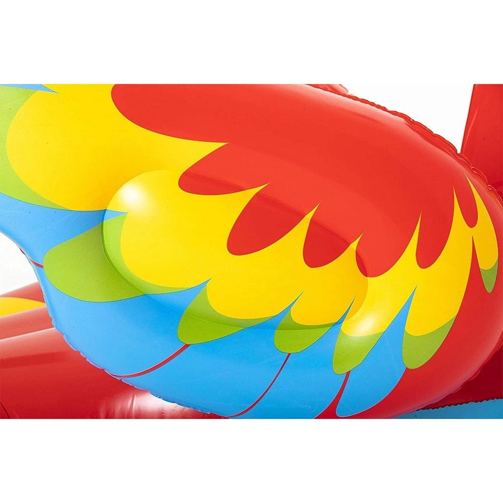 Trade Shop - Cavalcabile Gonfiabile Pappagallo 203x132 Cm Bambini Mare Animale Piscina 41127 -