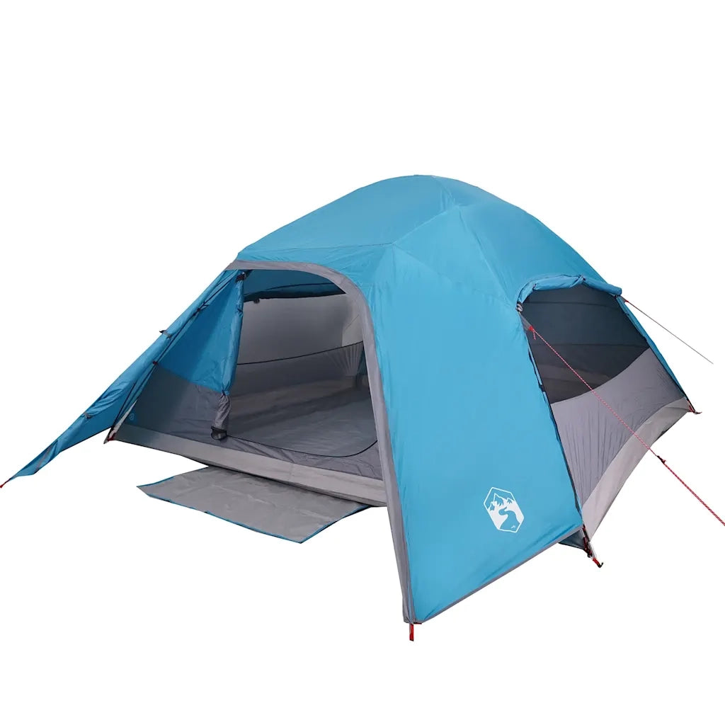 Tenda da Campeggio a Cupola per 4 Persone Blu Impermeabile 94720