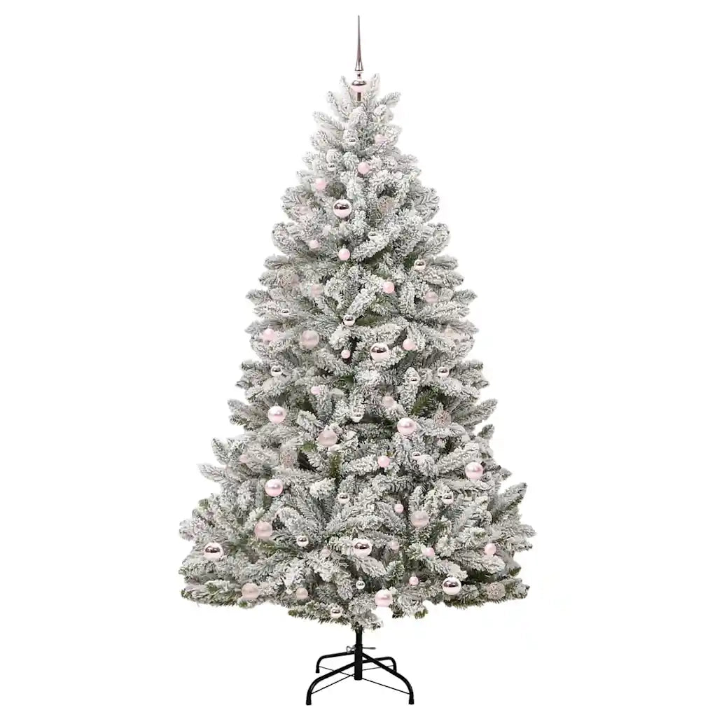 Albero di Natale artificiale con 300 LED Verde e Bianco 210 cm