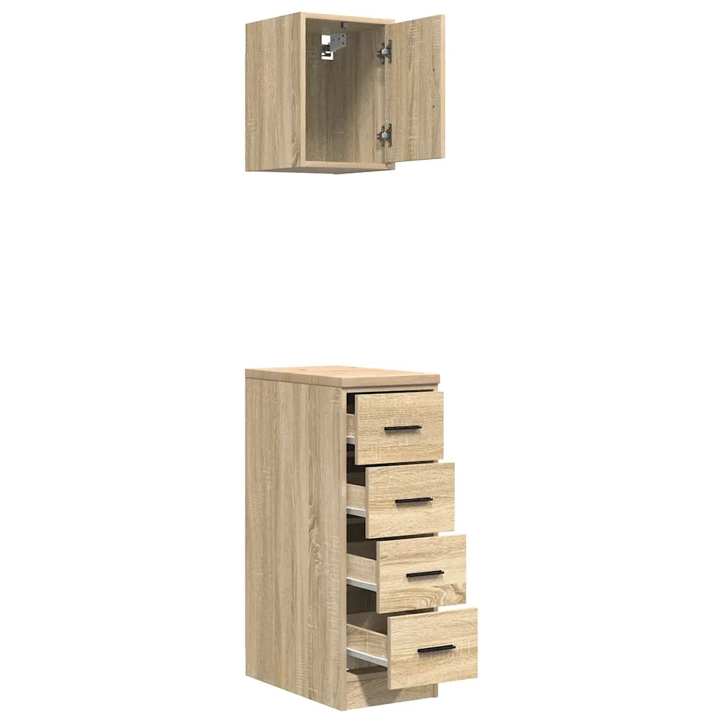 Armadi da Garage 2 pz Rovere Sonoma in Legno Multistrato 3328316